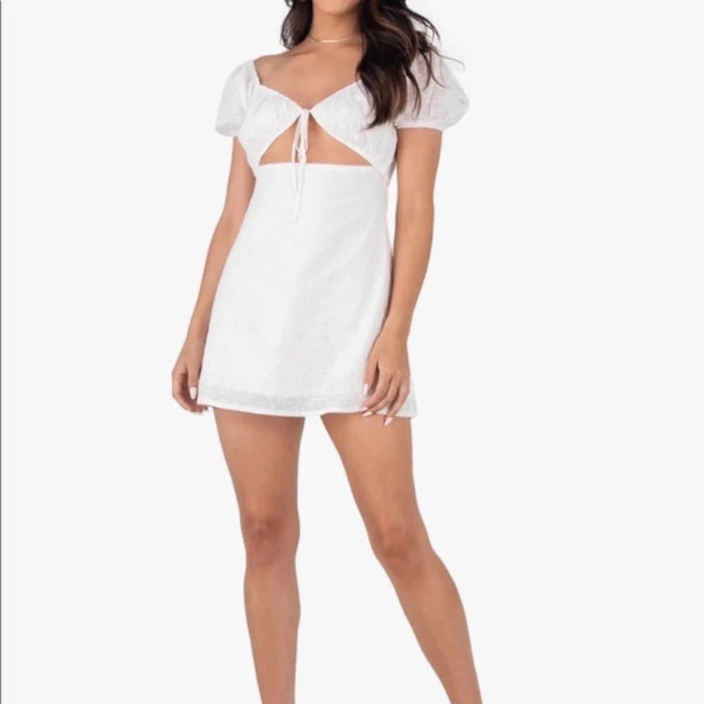 White Kittenish Sun Dress - Small